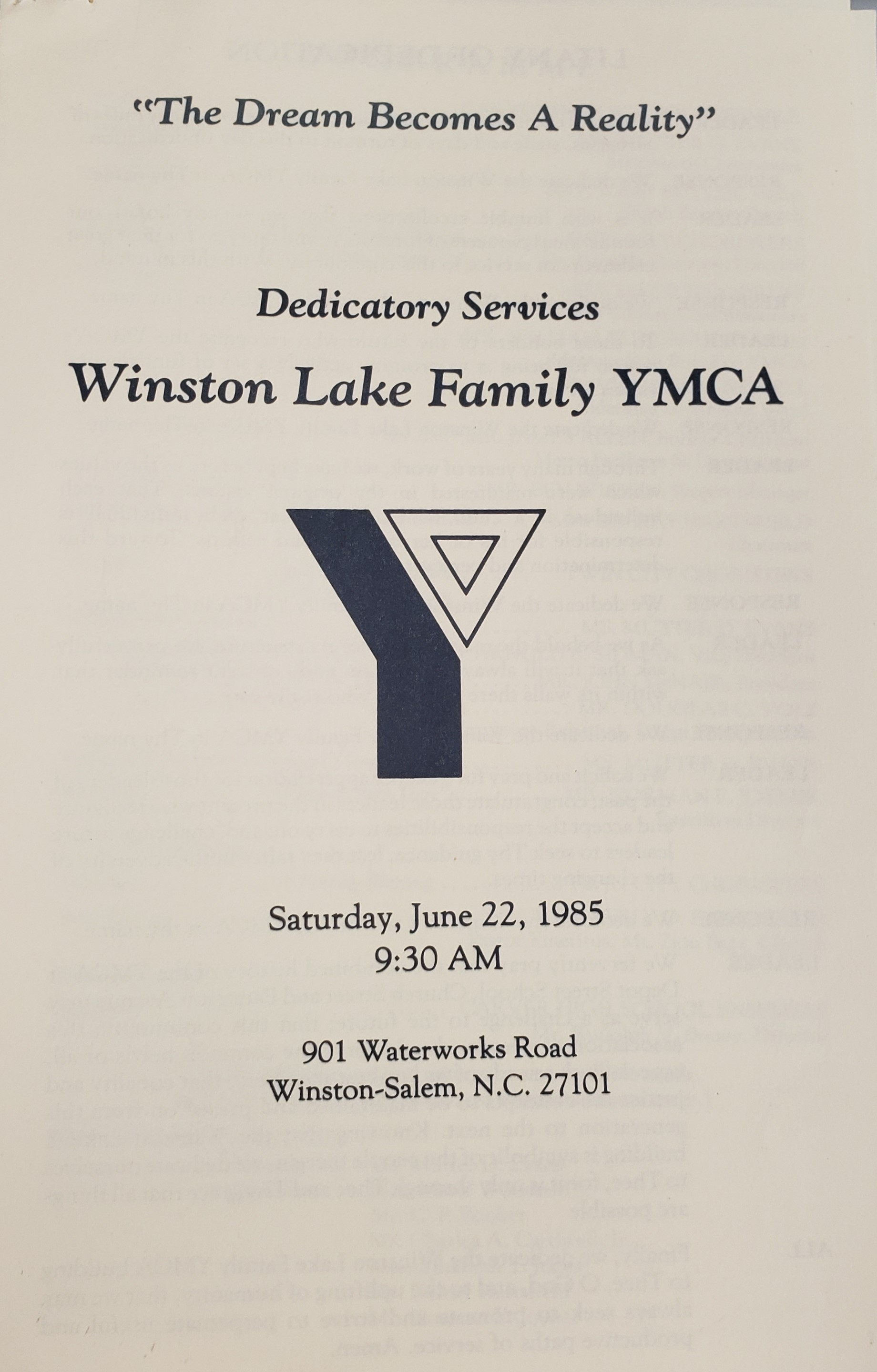 The History of the Winston Lake Family YMCA and REACH Center