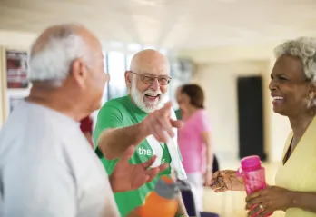 older adults smiling