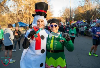 mistletoe runners with medals