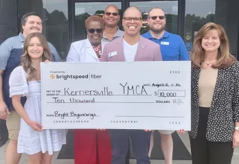 brightspeed check presentation at kernersville family ymca