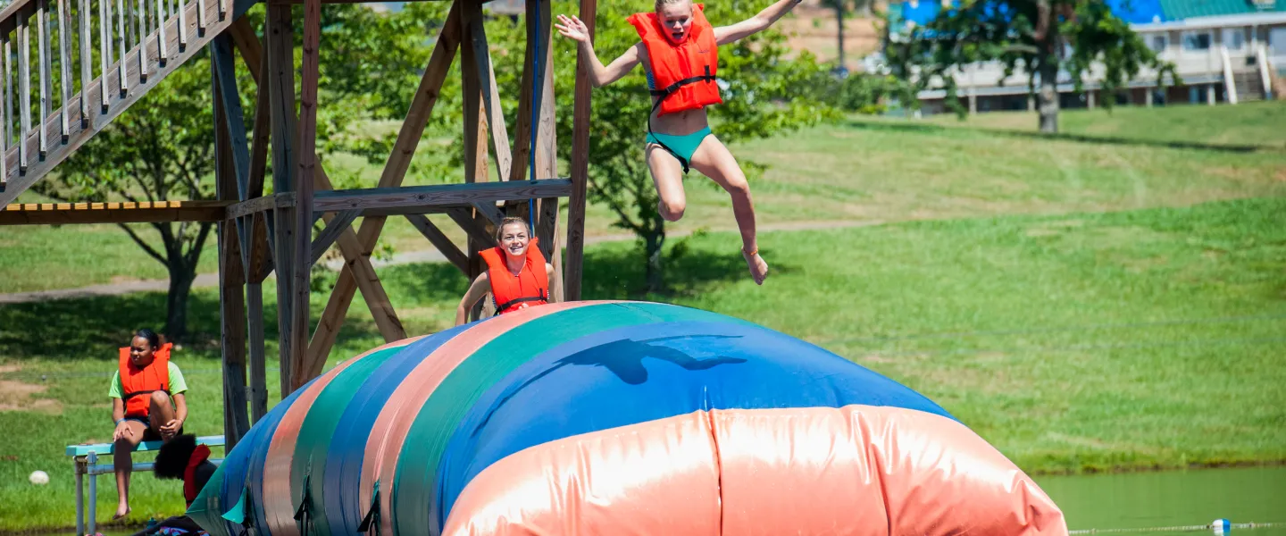 Kids on the Camp Hanes blob