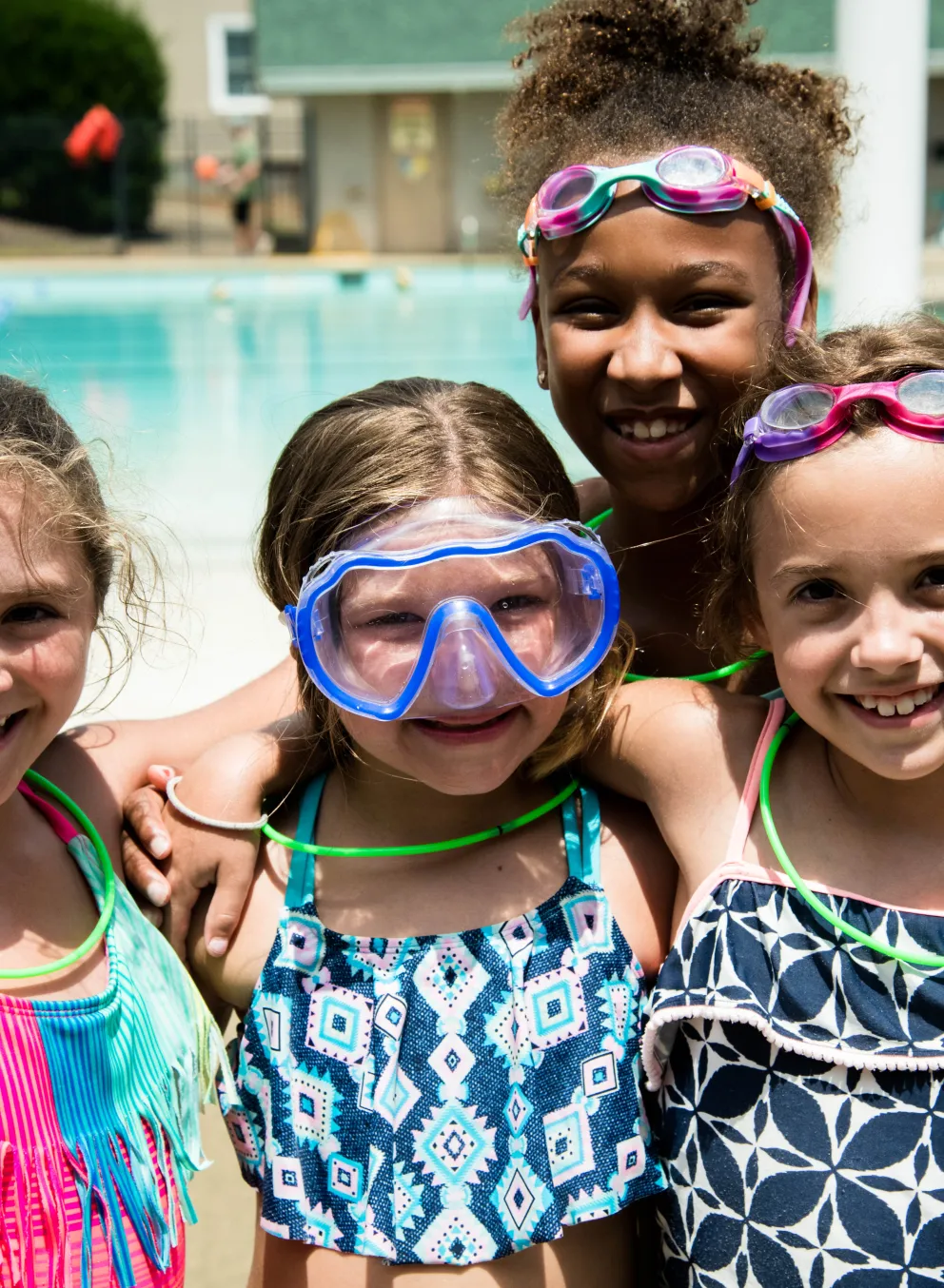Camp Hanes girls at the pool