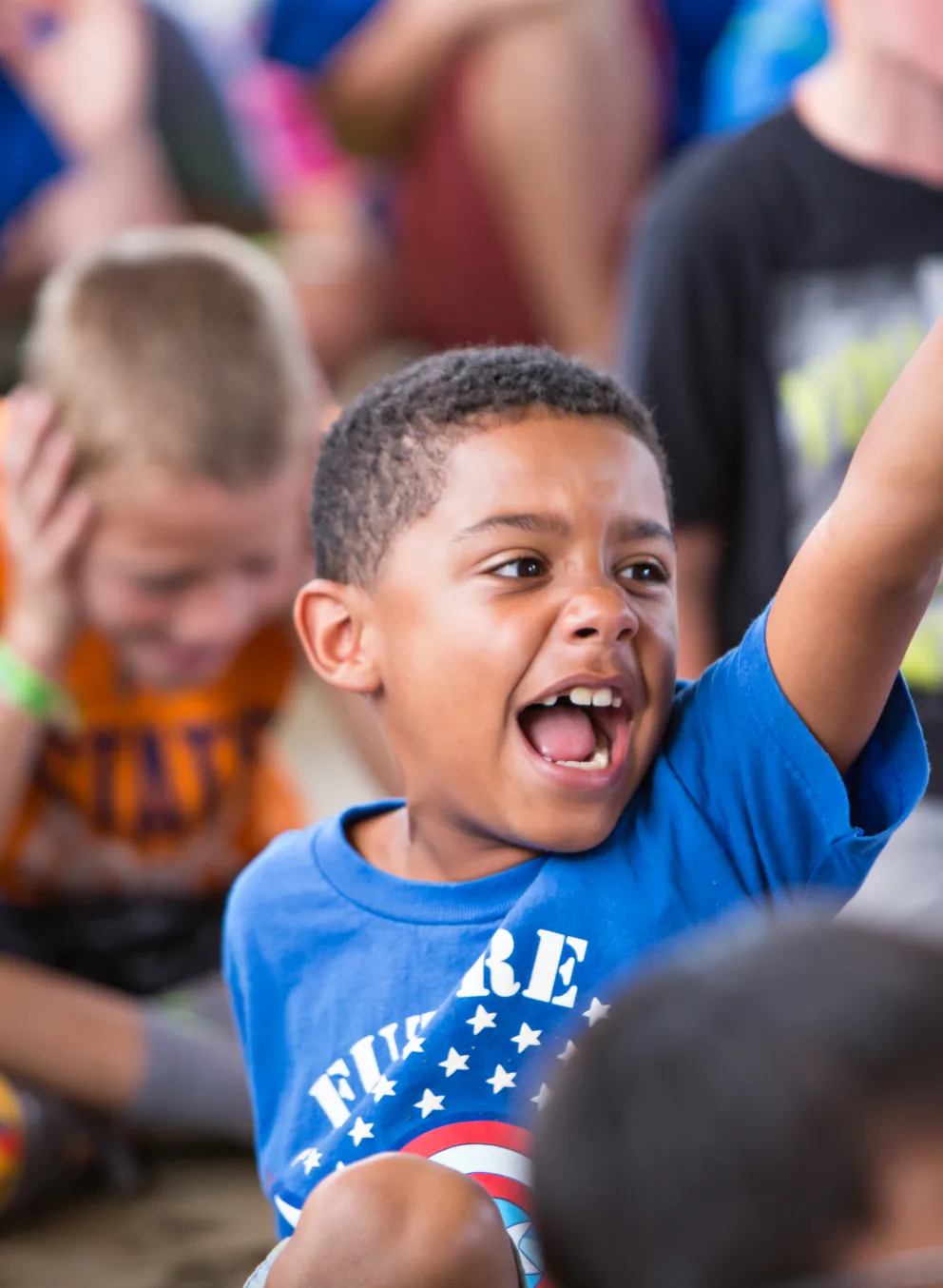 Happy kid at Summer Camp