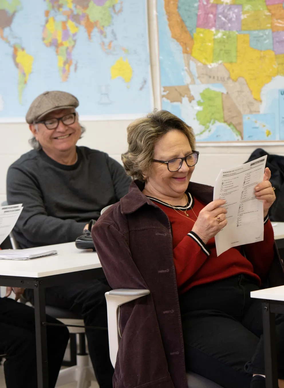 Adults studying