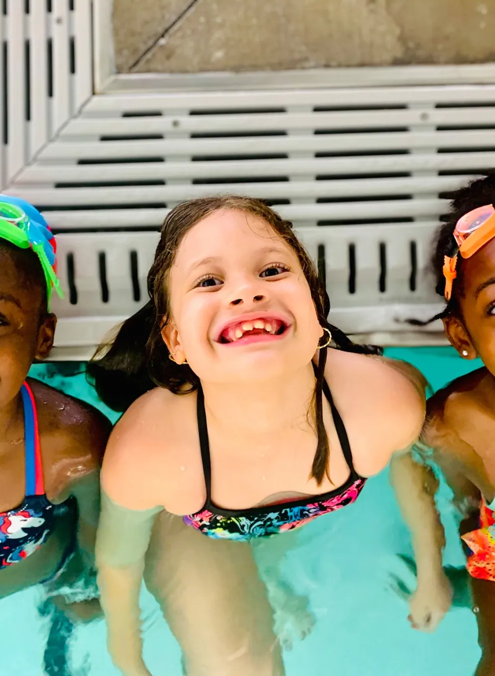Girls in the pool