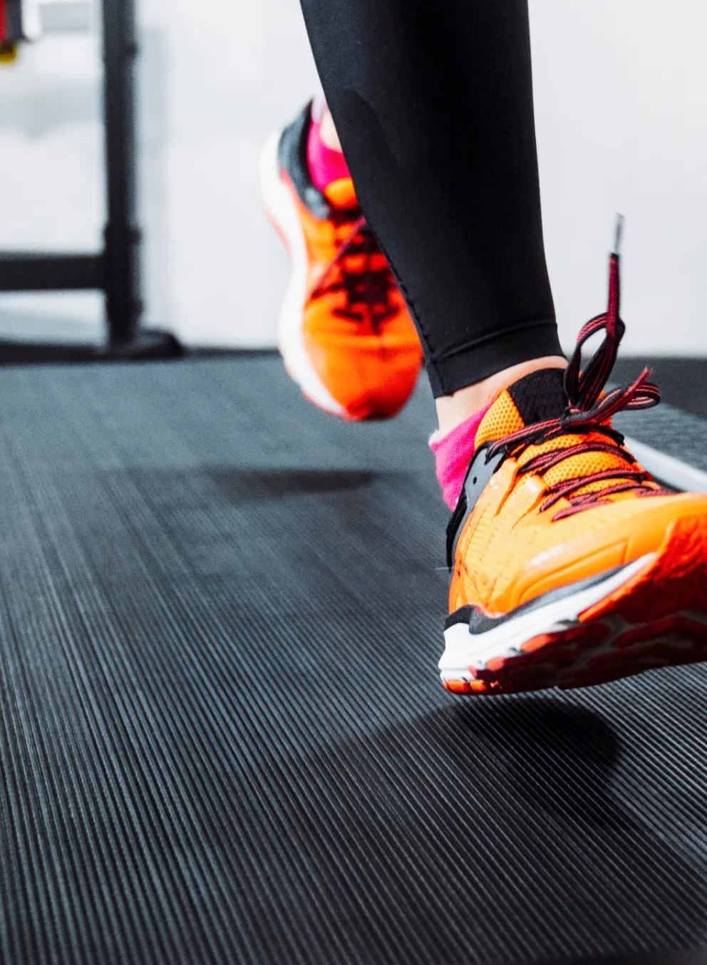 Feet on a treadmill