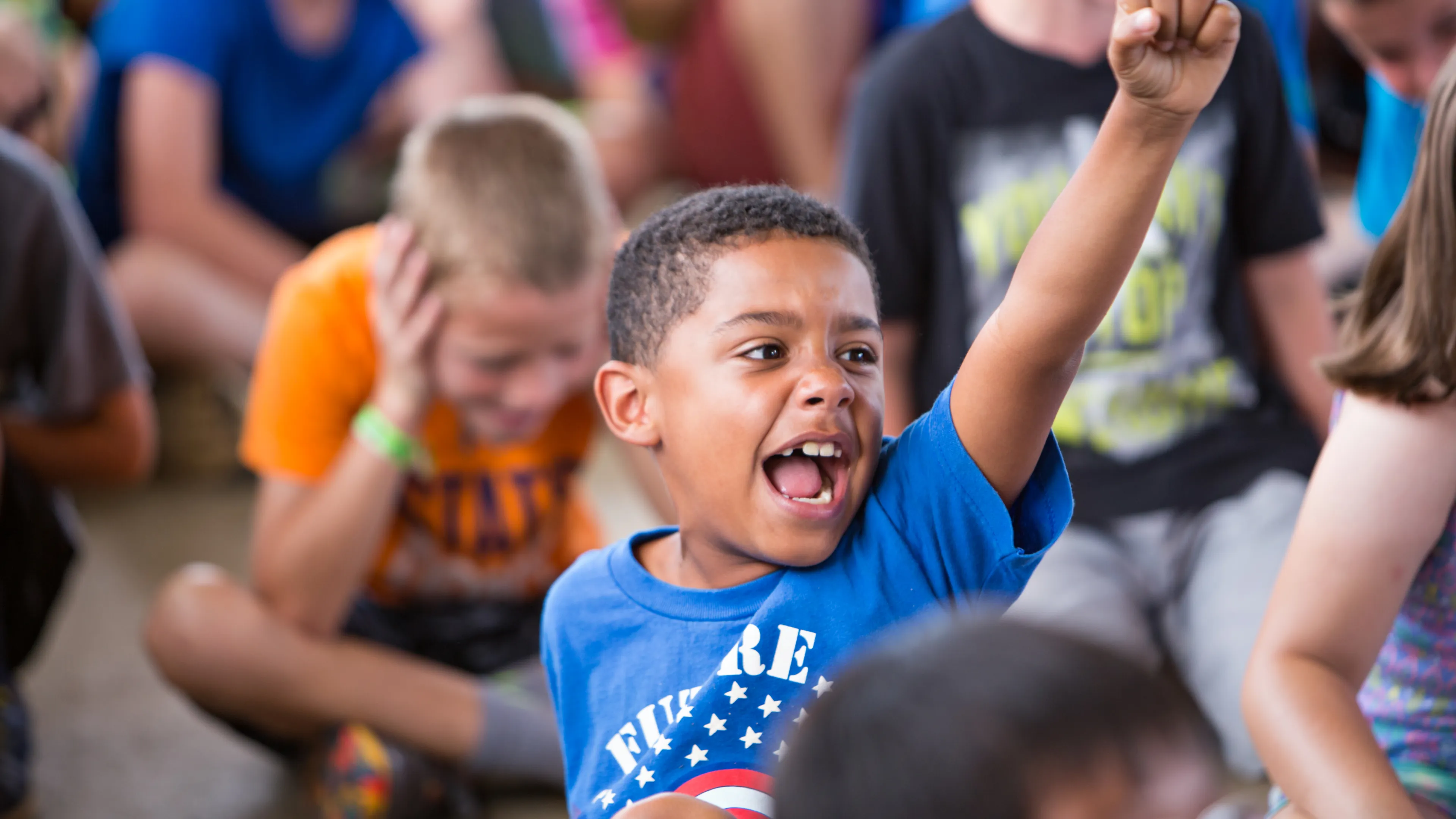 Happy kid at Summer Camp
