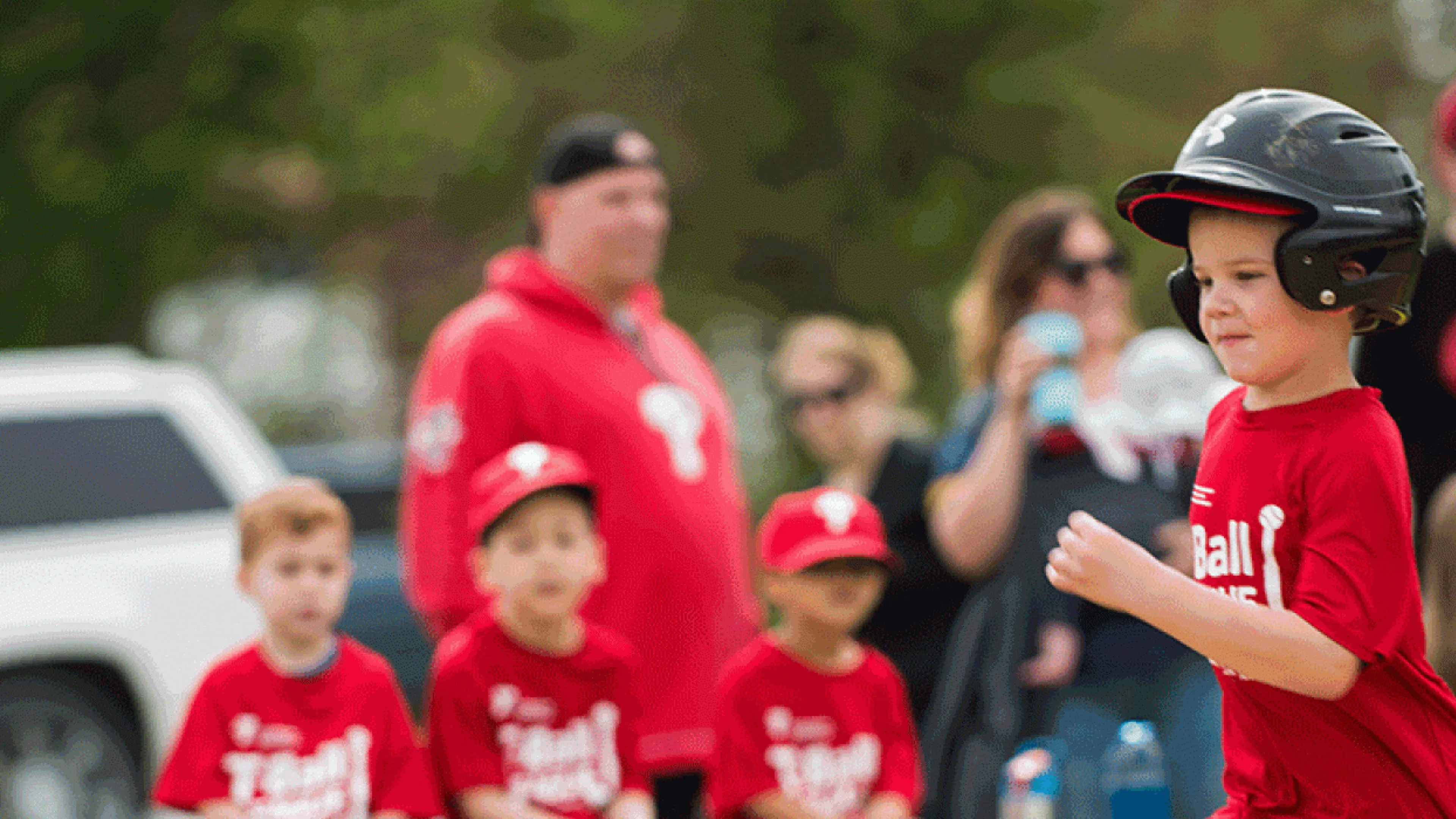 child playing baseball