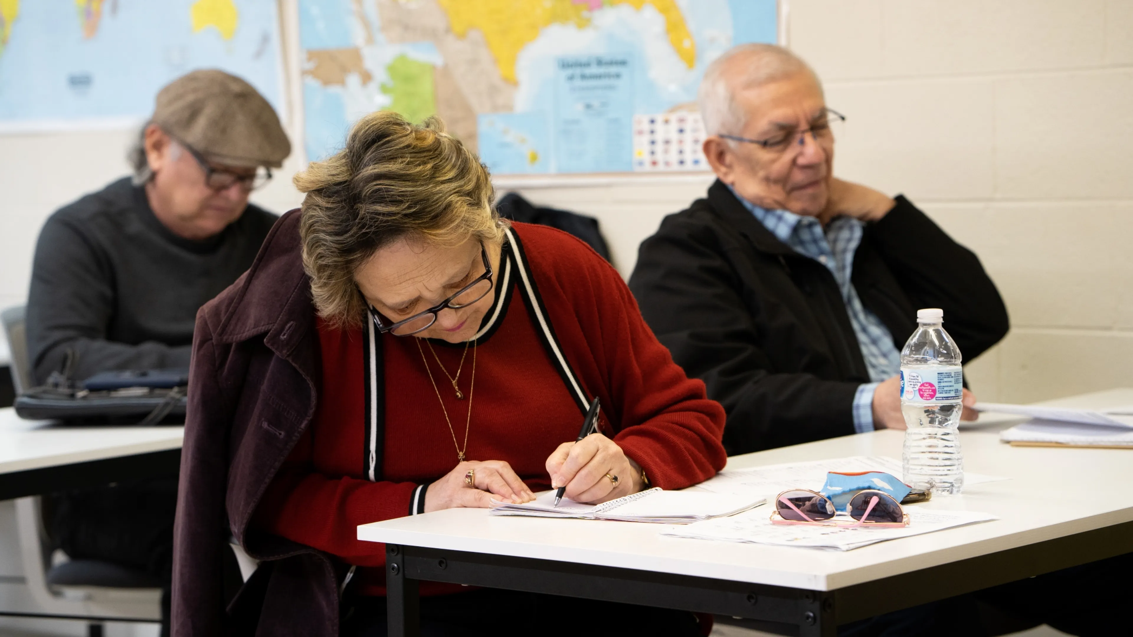 Adults studying