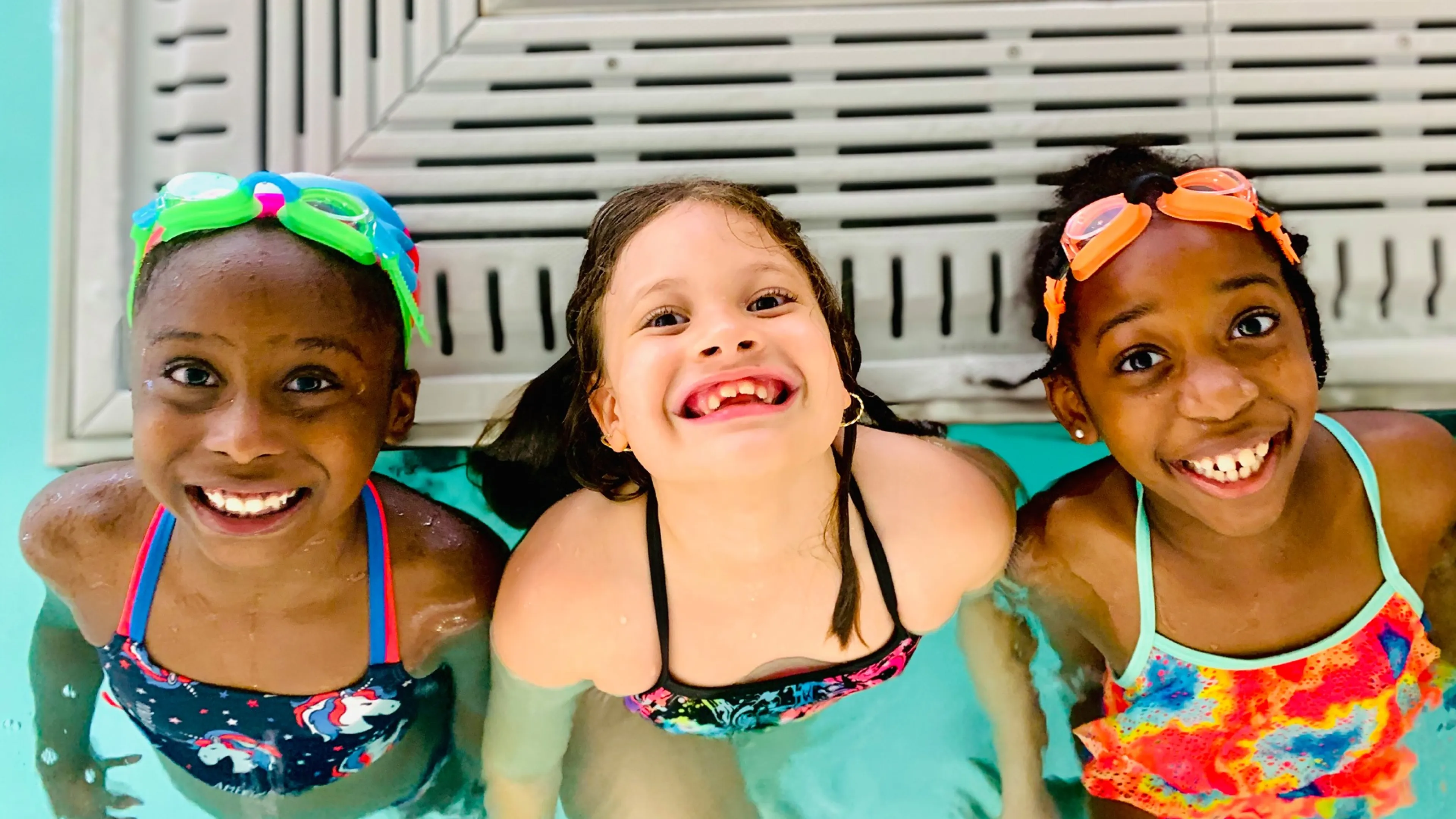 Girls in the pool