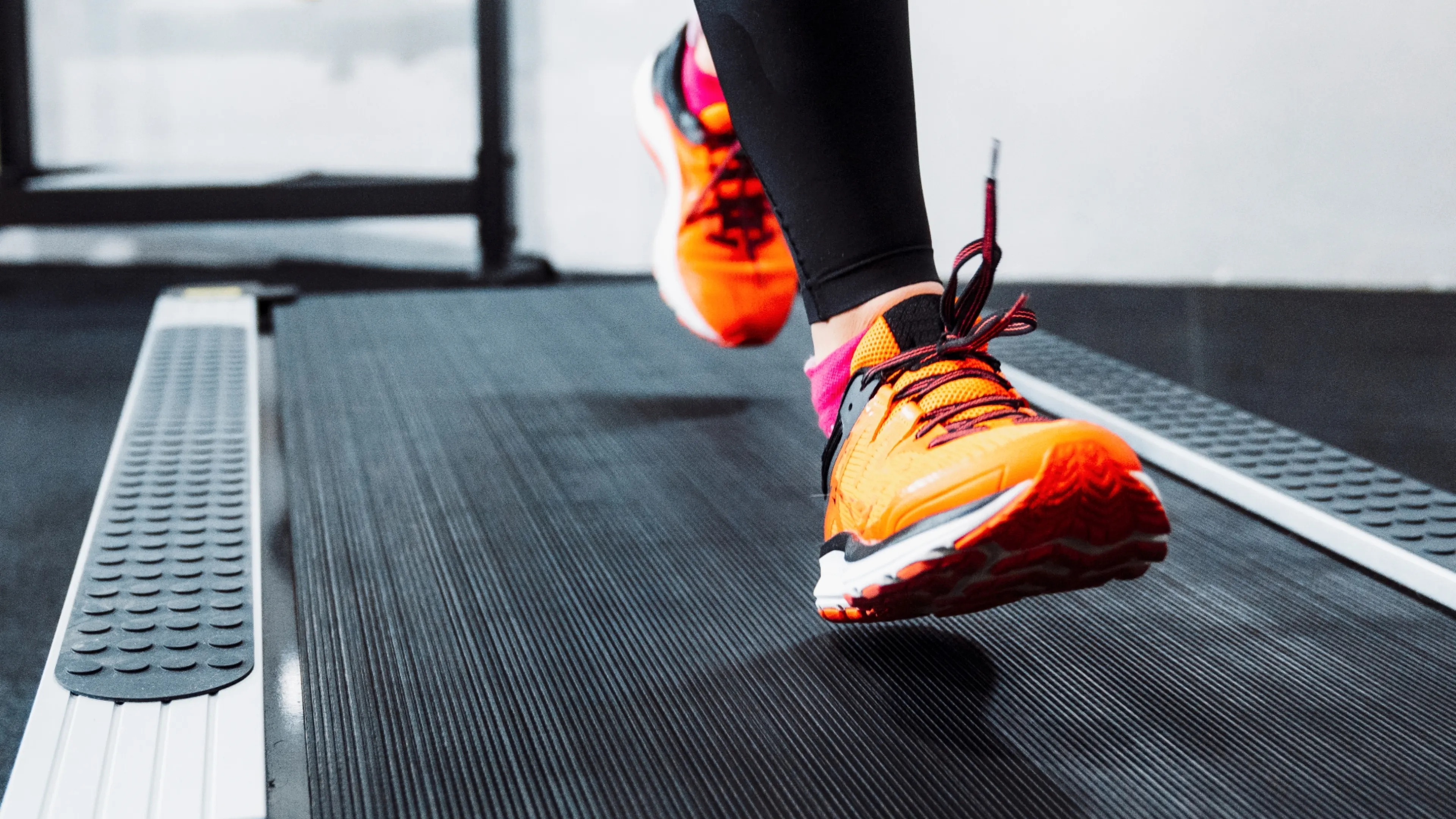 Feet on a treadmill