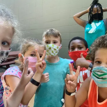 kids in masks