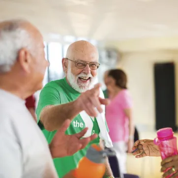 older adults smiling