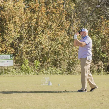 golfer tee shot