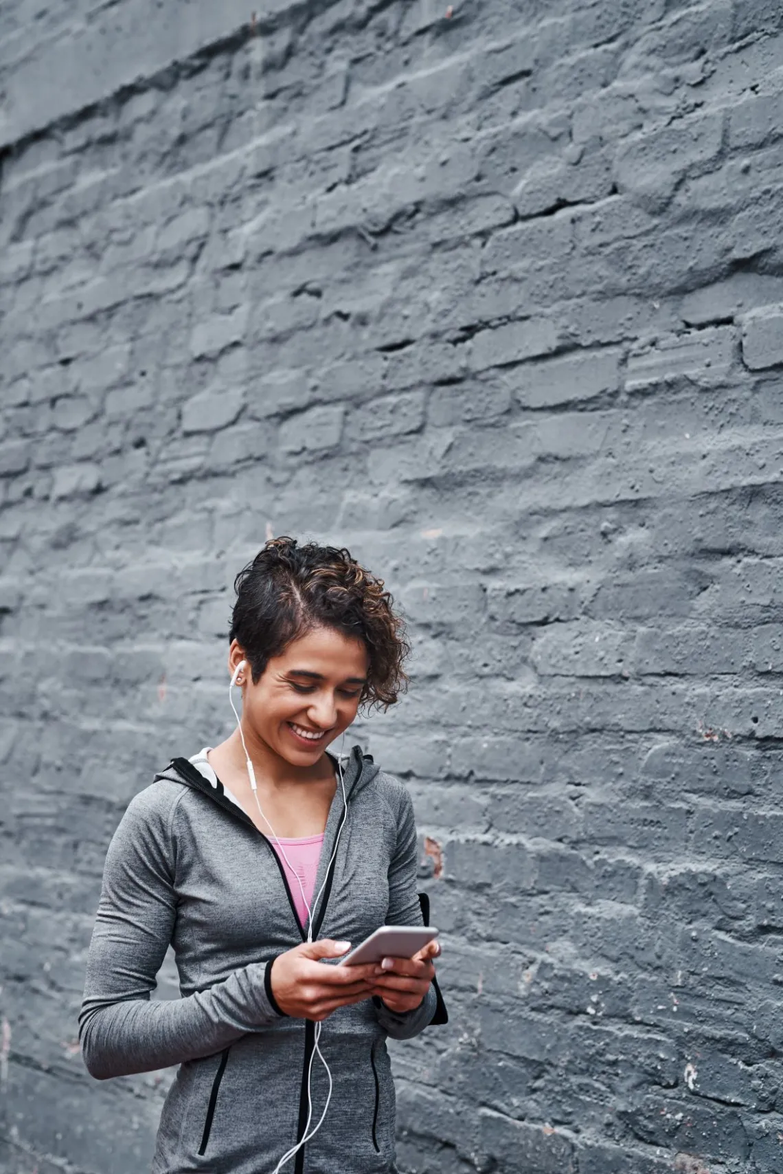 Woman looking at her mobile phone