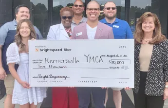 brightspeed check presentation at kernersville family ymca