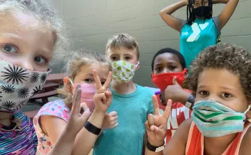 kids in masks