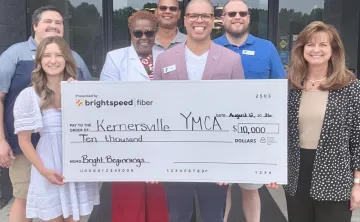 brightspeed check presentation at kernersville family ymca